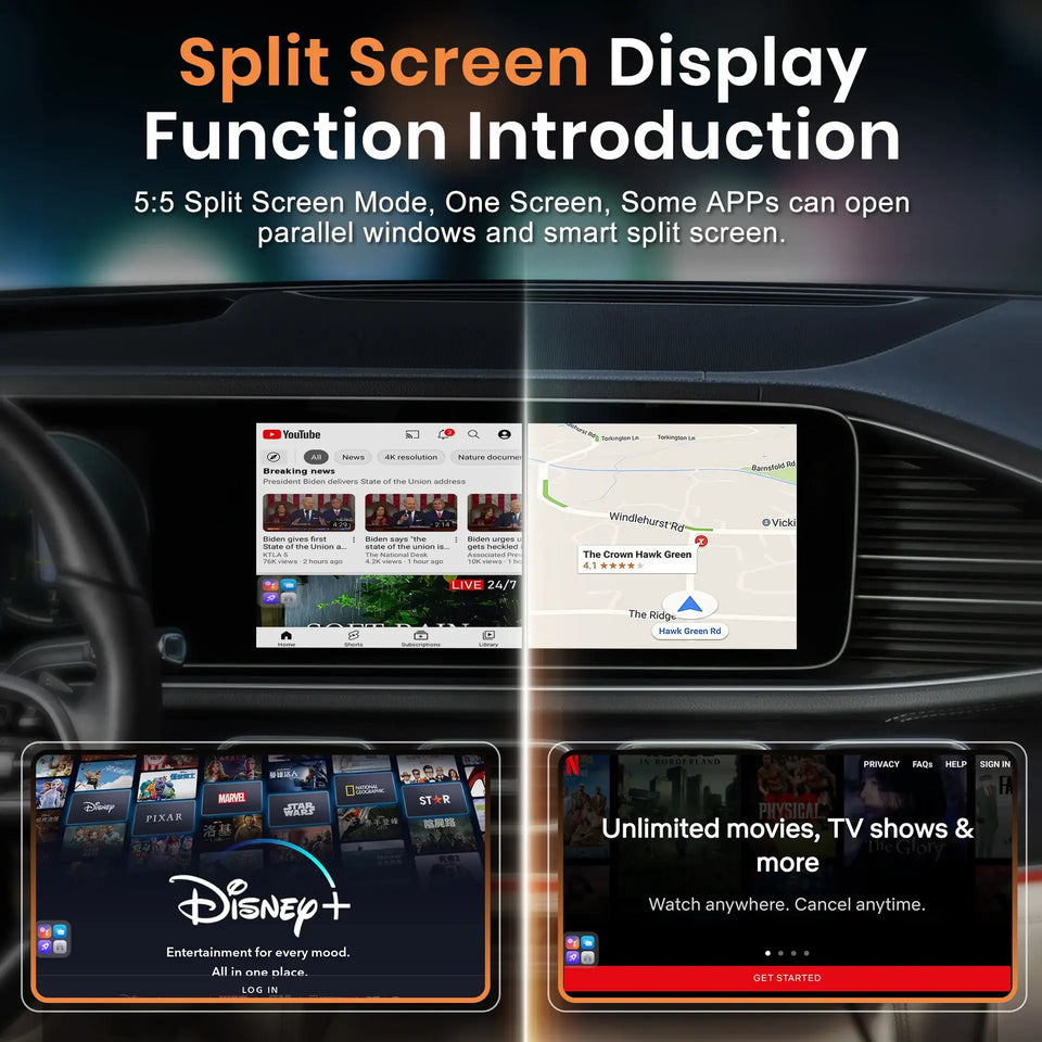 Zedge GetPairr AI Box 2.0 (compatible with all cars ) , Android 13 ,8 Gb ram ,  128 Gb storage, Wireless | Carplay Android Auto 3 in 1