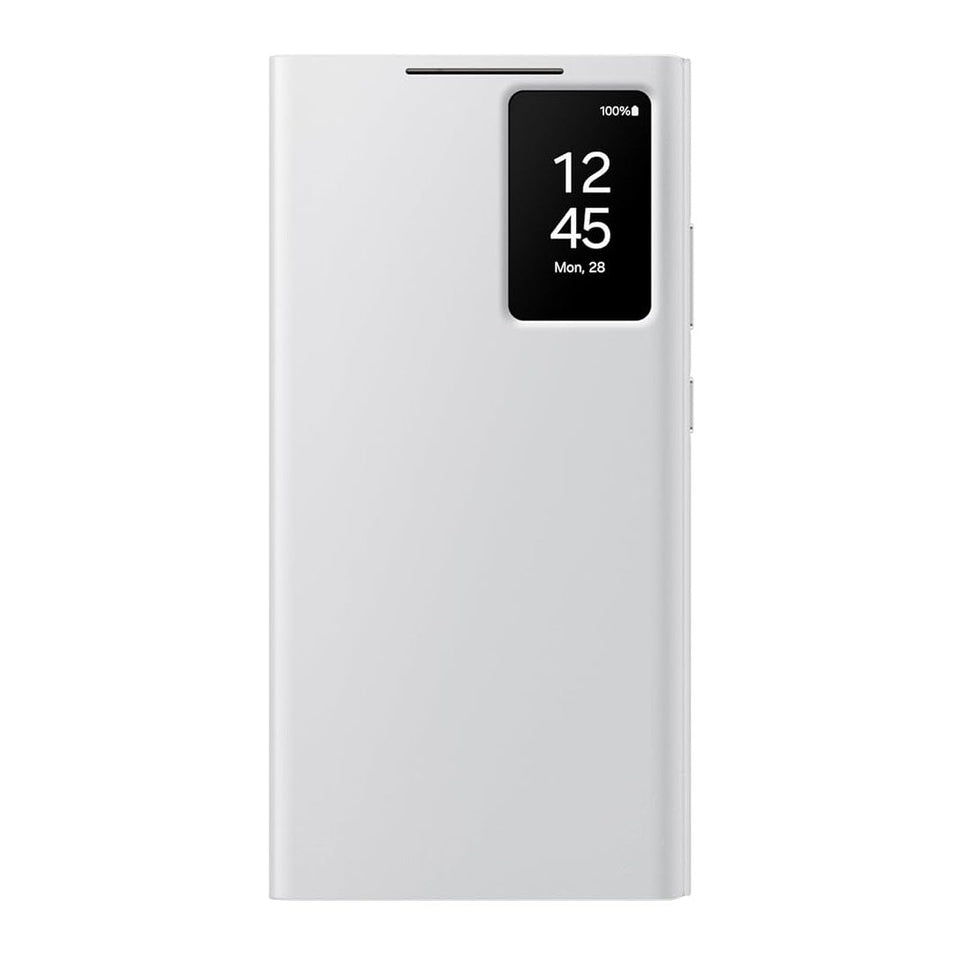 Samsung Galaxy S24 Ultra Smart View Window Flip Wallet Case with Control - White