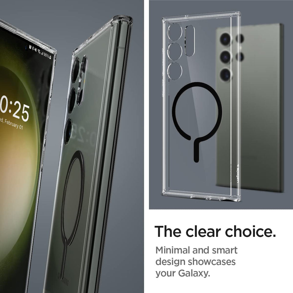 Samsung Galaxy S24 Ultra One Tap Metal Ring MagFit Hard Shell Back Cover Case
