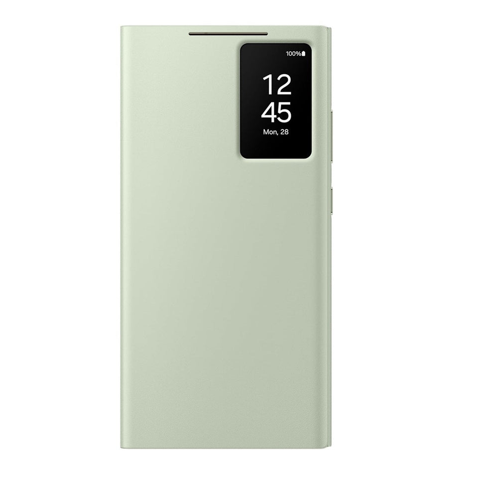 Samsung Galaxy S24 Ultra Smart View Window Flip Wallet Case with Control - Light Green