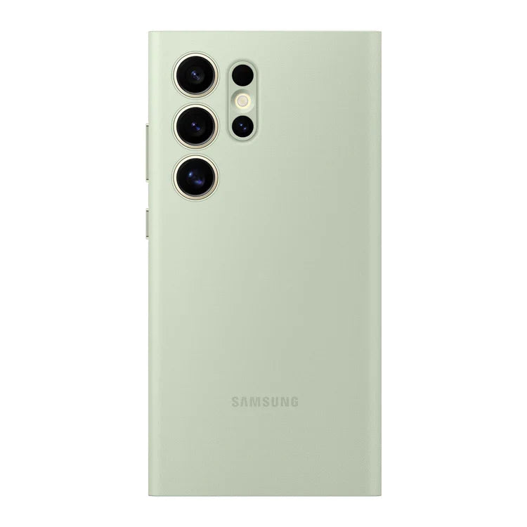Samsung Galaxy S24 Ultra Smart View Window Flip Wallet Case with Control - Light Green