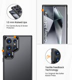 Samsung Galaxy S24 Ultra Rugged Frosted Matte Shock Proof Slim Back Cover - Black