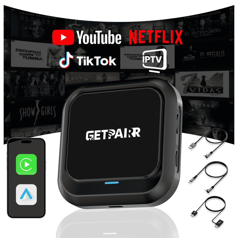 Zedge GetPairr AI Box 2.0 (compatible with all cars ) , Android 13 ,8 Gb ram ,  128 Gb storage, Wireless | Carplay Android Auto 3 in 1