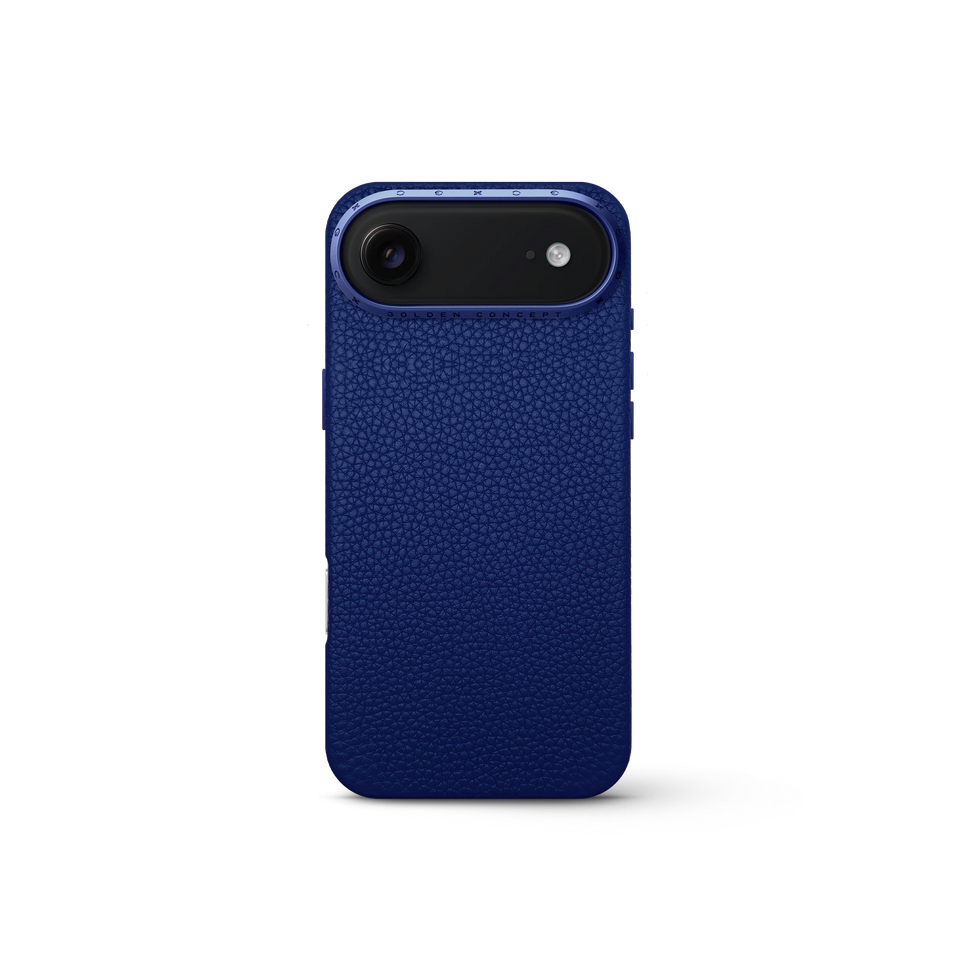 iPhone Case 17 - Full-Grain Leather - Deep Blue