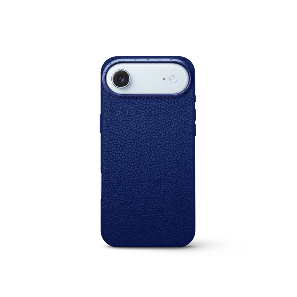 iPhone Case 17 - Full-Grain Leather - Deep Blue