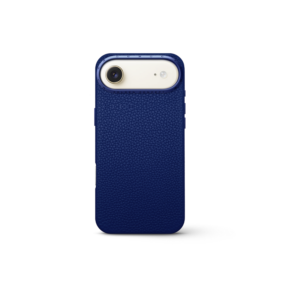 iPhone Case 17 - Full-Grain Leather - Deep Blue