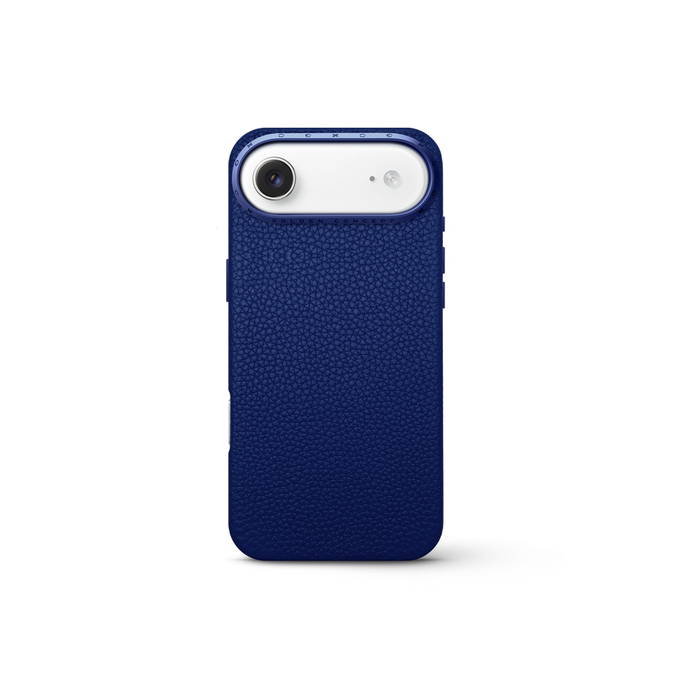 iPhone Case 17 - Full-Grain Leather - Deep Blue