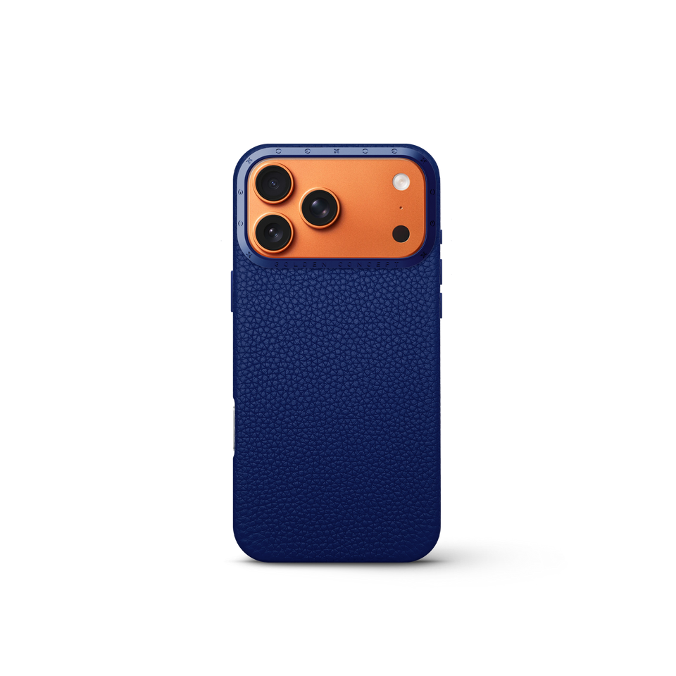 iPhone Case 17 - Full-Grain Leather - Deep Blue