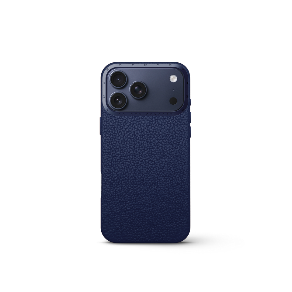 iPhone Case 17 - Full-Grain Leather - Midnight Blue