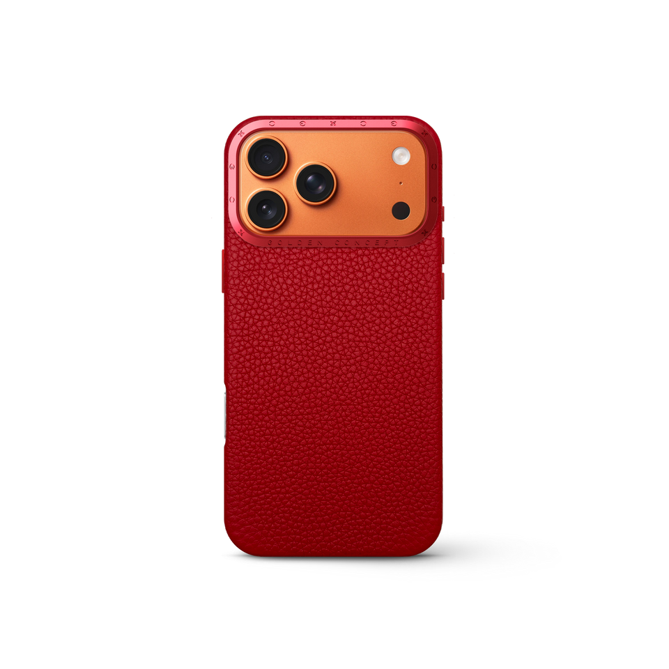 iPhone Case 17 - Full-Grain Leather - Cherry