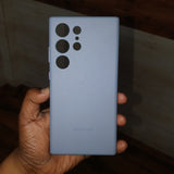 Samsung Galaxy S24 Ultra Vegan Leather Case Slim Profile - Sky Blue
