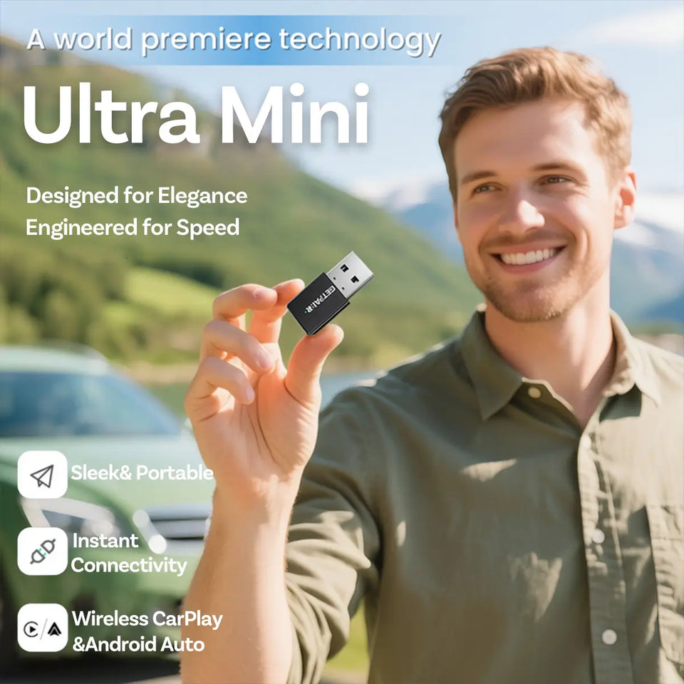 2025 Galaxy GetPairr™ Magic Ultra Mini 3.0 wireless CarPlay Android Auto Adapter