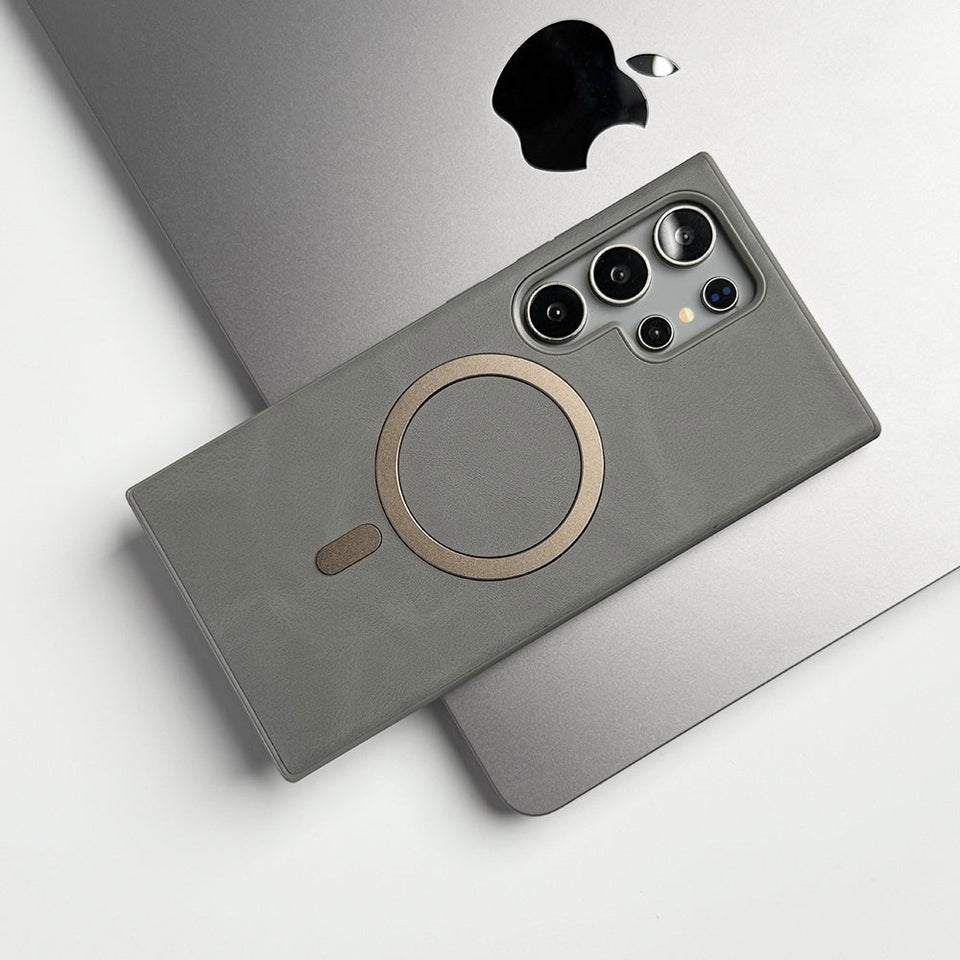 YG | Smooth MagSafe Leather Case