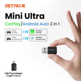 2025 Galaxy GetPairr™ Magic Ultra Mini 3.0 wireless CarPlay Android Auto Adapter