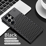 Samsung Galaxy S24 Ultra Metal Heat Dissipation Aluminum Cooling Case with Fragrance Aroma - Black