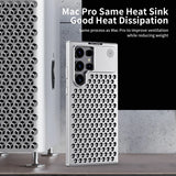 Samsung Galaxy S24 Ultra Metal Heat Dissipation Aluminum Cooling Case with Fragrance Aroma - Black