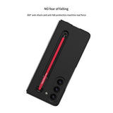 Samsung Galaxy Z Fold 6 Stylish Matte PC Back Cover Case with Front Glass & Stylus Included - Gray