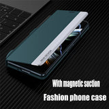 Samsung Galaxy Z Fold 6 Shockproof Leather Flip Case With S Pen Holder - Blue