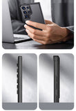 Samsung Galaxy S24 Ultra Rugged Frosted Matte Shock Proof Slim Back Cover - Black