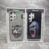 Samsung Galaxy S24 Ultra Nimmy Embroidery Leather Back Cover Case - Gorilla