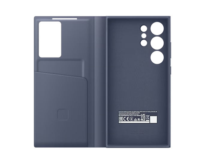 Samsung Galaxy S24 Ultra Smart View Window Flip Wallet Case with Control - Violet