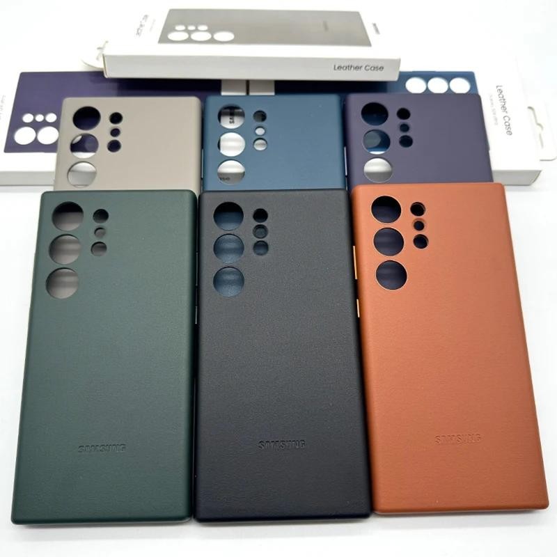 YG Cases | Samsung Galaxy S24 Ultra Leather Case Slim Profile - Blue