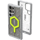 Samsung S24 Ultra Pathfinder Shockproof Matte MagSafe Case - Clear Neon