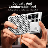 Samsung Galaxy S24 Ultra Metal Heat Dissipation Aluminum Cooling Case with Fragrance Aroma - Black